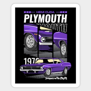 1970 Hemi Cuda Classic Car Magnet